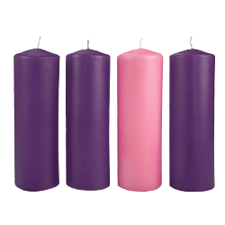 3" Advent Pillar Candle