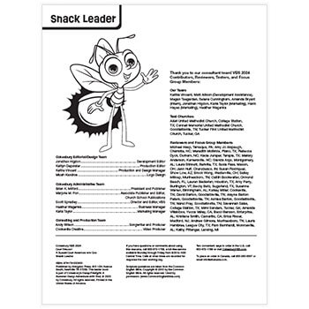 Camp Firelight VBS Snack Leader Sample