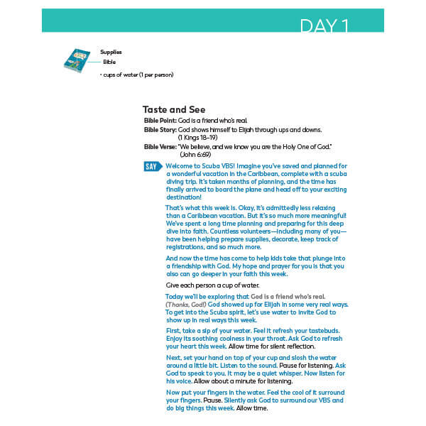 Scuba VBS Staff Devotions